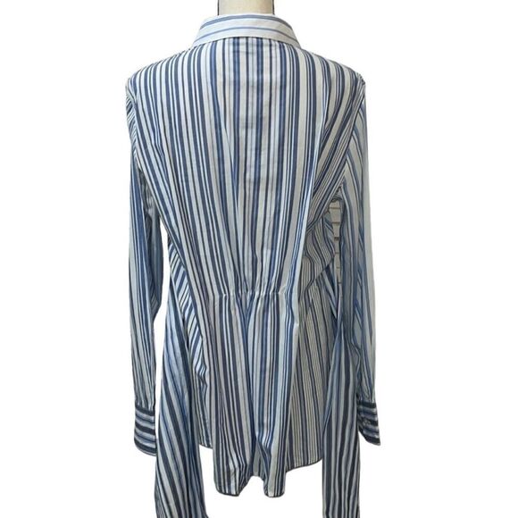 Tommy Hilfiger Young American Striped Tie Front Button Down Blouse - Picture 8 of 11
